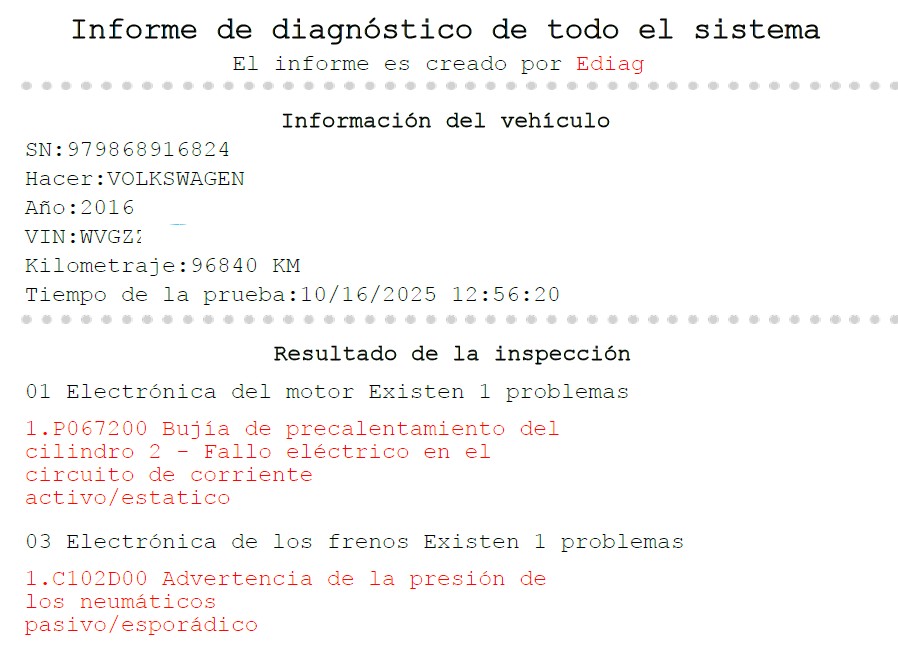 captura diagnosis vw touran